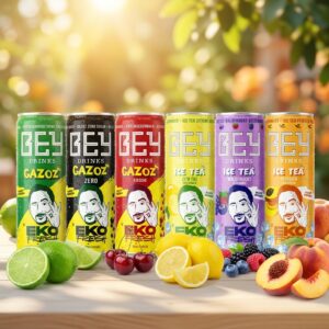 BEY Drinks Mixtray by Eko Fresh: Gazoz Original, Gazoz Zero, Gazoz Kirsche, Ice Tea Zitrone, Ice Tea Waldfrucht und Ice Tea Pfirsich